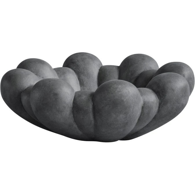101 Copenhagen Bloom Bakke 44 Cm M&oslash;rkegr&aring; - Serveringsfad Keramik Dark Grey - 221048