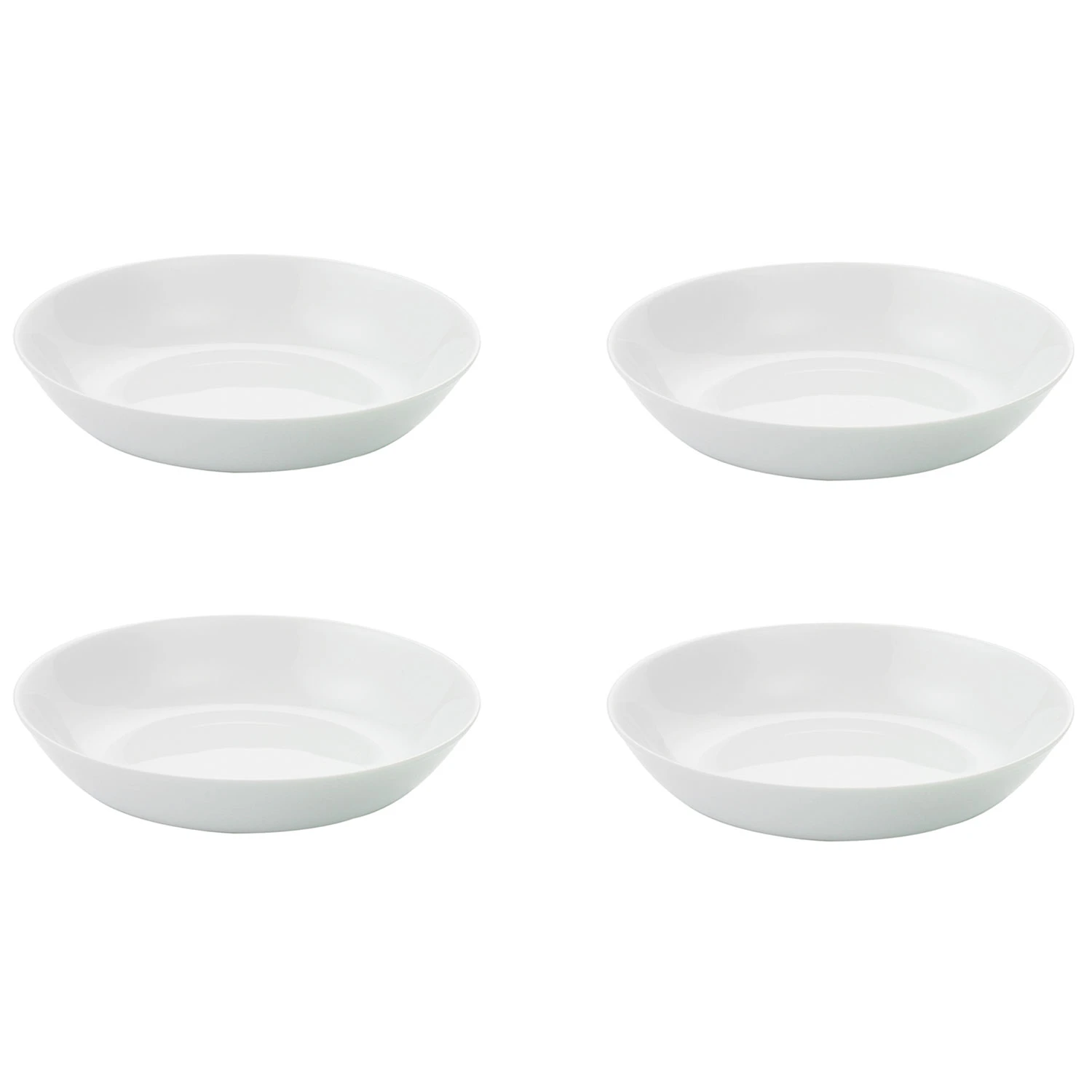 Aida Atelier Suppetallerken 4-pak - Dybe tallerkner Porcel&aelig;n Hvid - 29084
