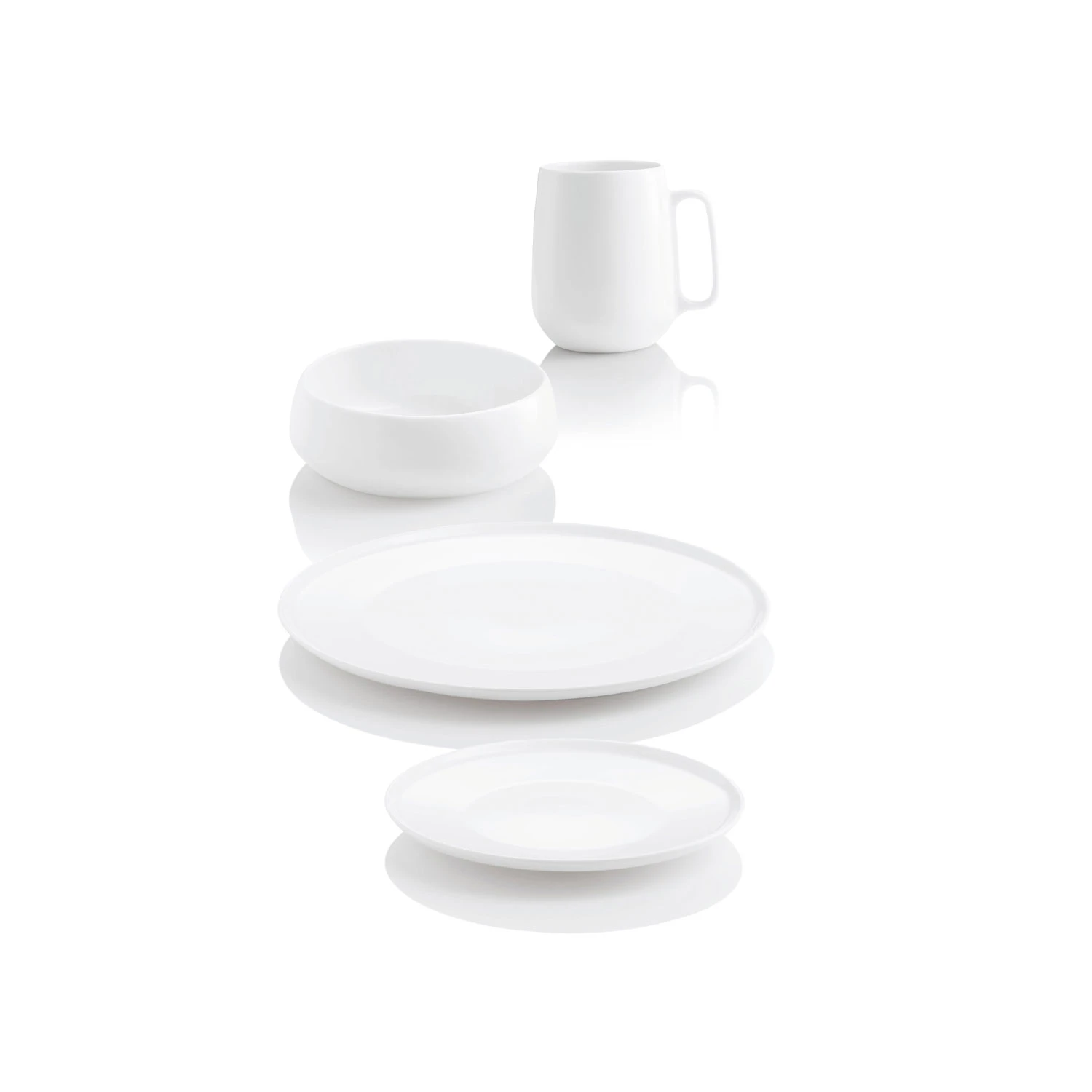 Aida Enso Set 16 Pieces White - Service & Starts&aelig;t Porcel&aelig;n Hvid - 17156