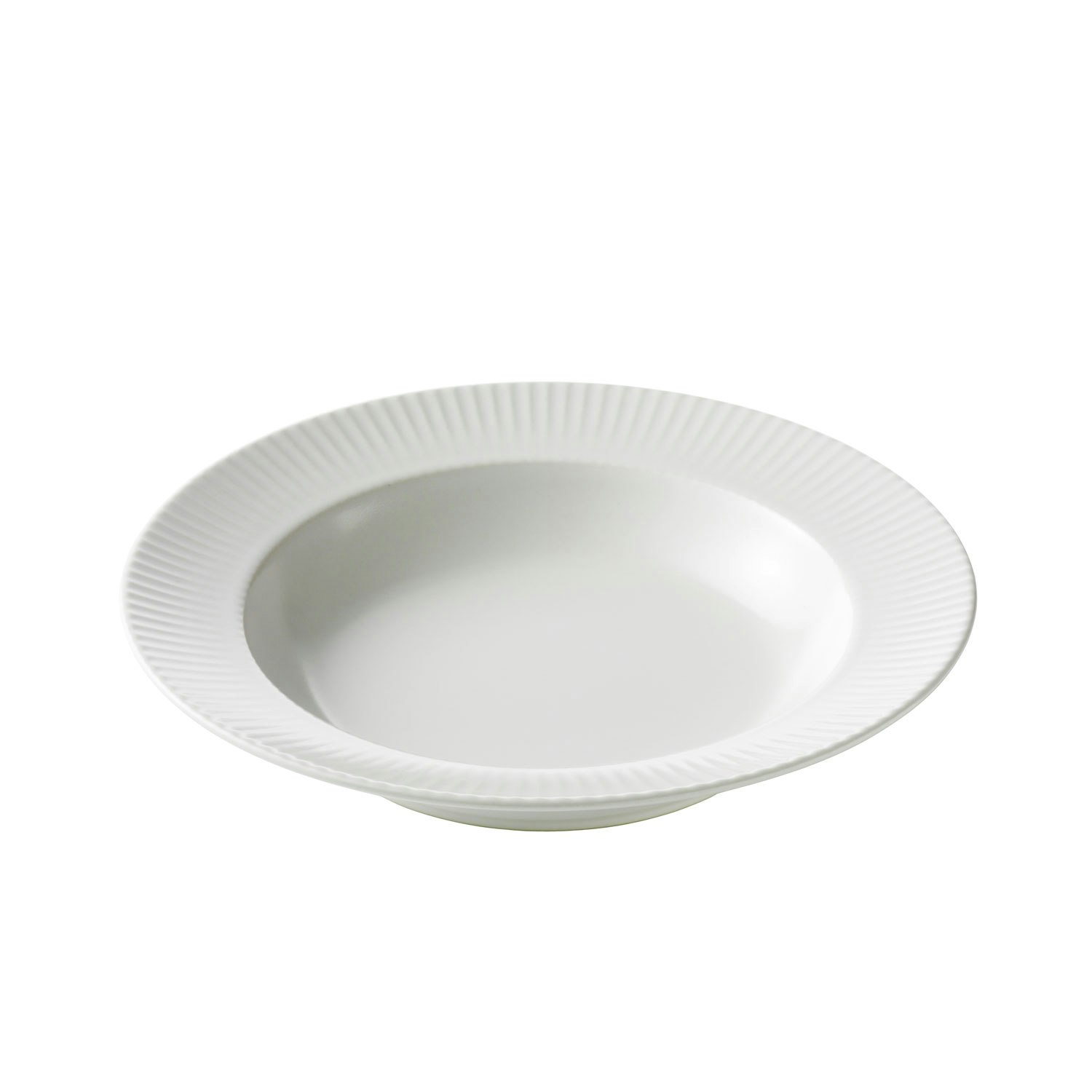 Aida Groovy Dyb Tallerken 23 Cm White - Dybe tallerkner Stent&oslash;j Hvid - 88323