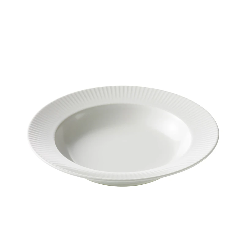 Groovy Dyb Tallerken 23 cm, White