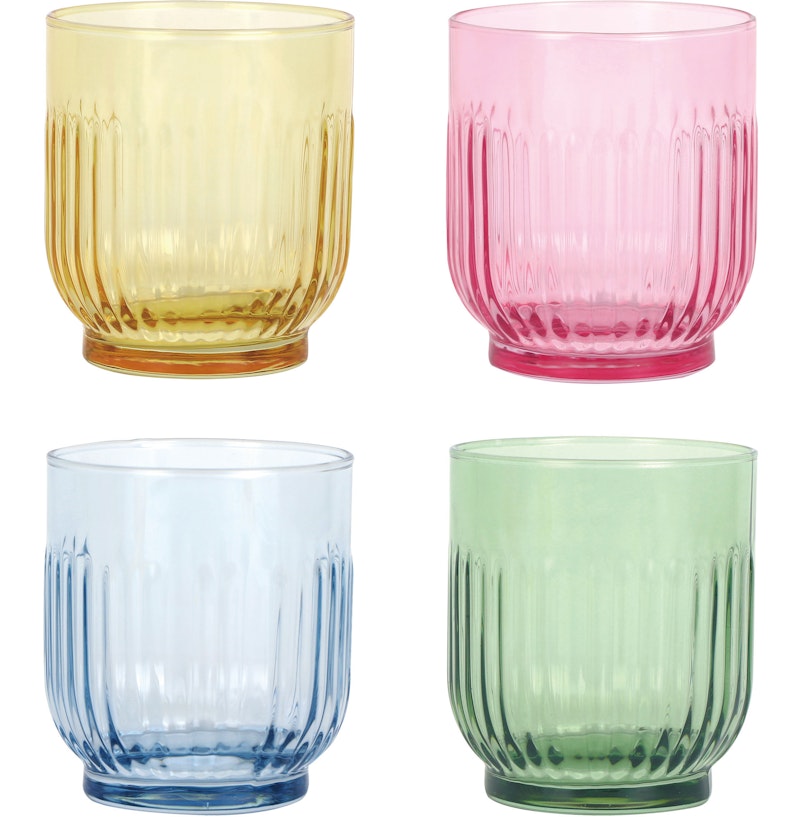 Groovy Glas 33 cl 4-pak, Flerfarvet