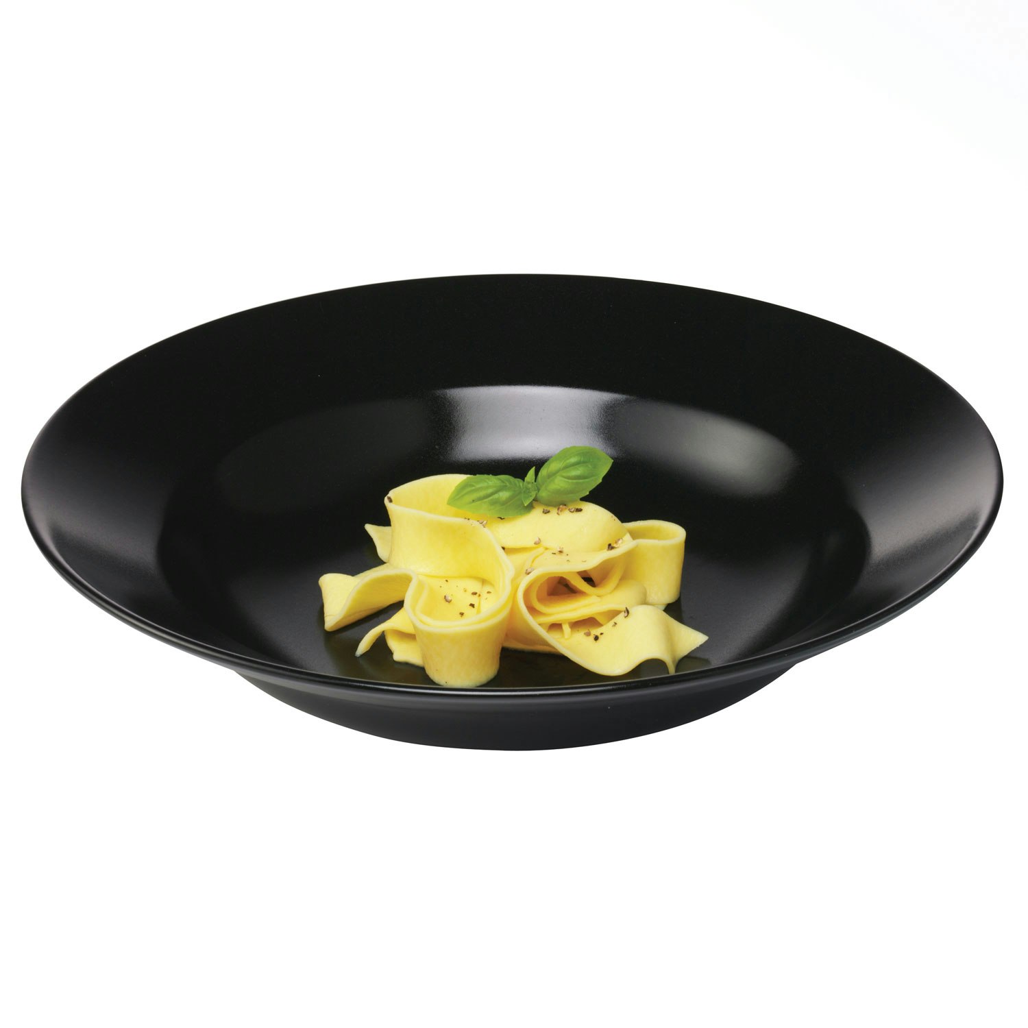 Aida Quadro Pasta Plate 30 Cm Black - Pastatallerkner Stent&oslash;j Sort - 40131