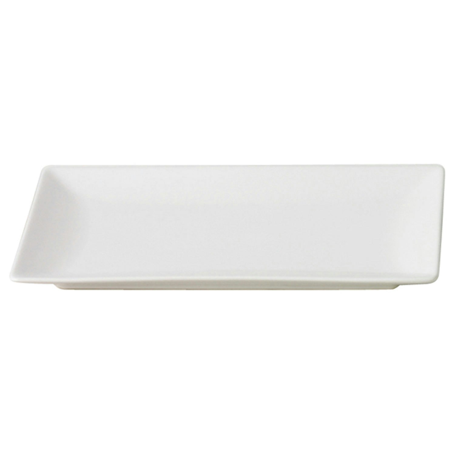 Aida Quadro Rectangular Plate 30x20 Cm White - Middagstallerkner Stent&oslash;j Hvid - 40114