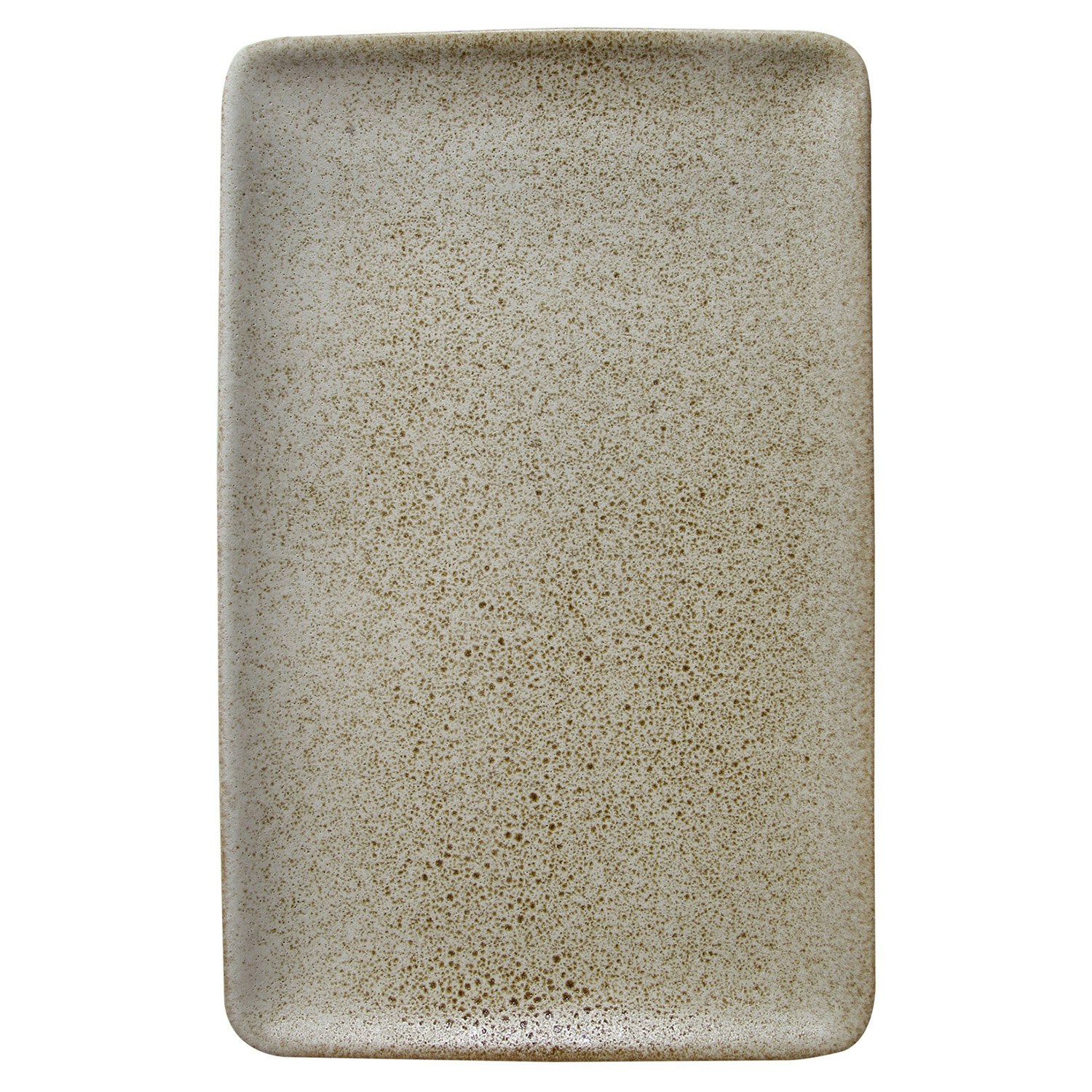 Aida Raw Rectangular Plate 23.5x15 - Middagstallerkner Stent&oslash;j Sandy Beige - 14408