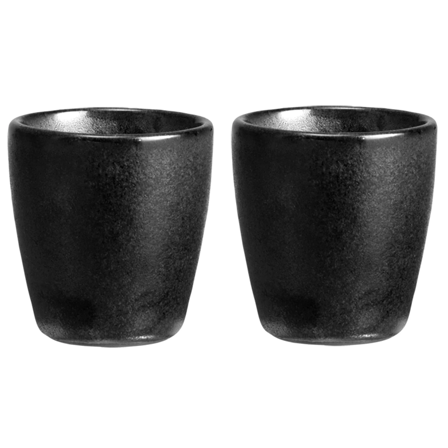 Aida Raw &AElig;ggeb&aelig;ger 2-pak - Kaffekopper Stent&oslash;j Titanium Black - 14826-2-PACK