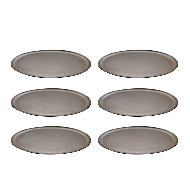Raw Middagstallerken 28 cm 6-pak, Metallic Brown