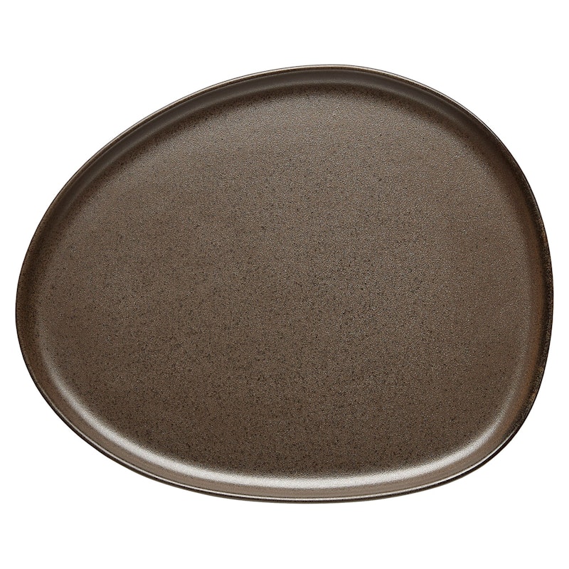 Raw Organic Tallerken 21x24 cm, Metallic Brown