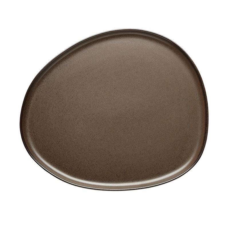 Raw Organic Tallerken 25x29 cm, Metallic Brown