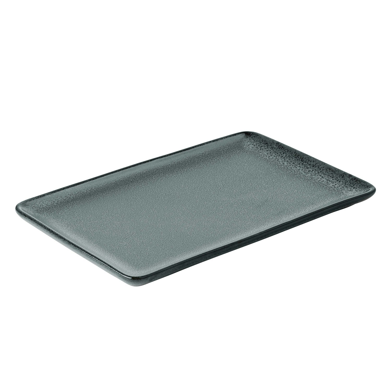 Aida Raw Rectangular Plate 23,5x15 Cm - Middagstallerkner Stent&oslash;j Northern Green - 15708