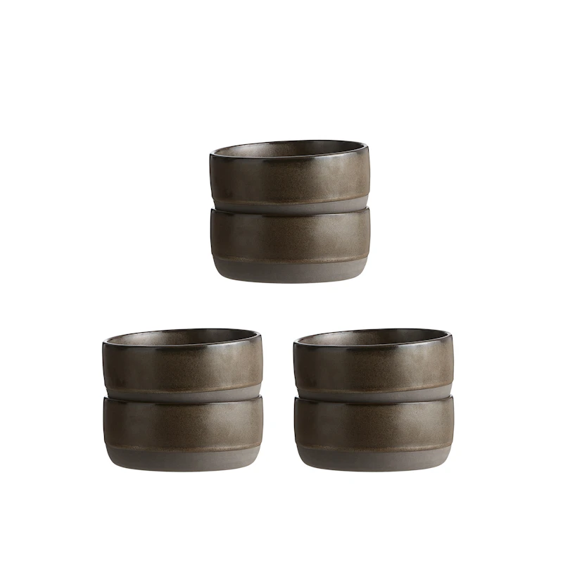 Raw Skål 13,5 cm 6-pak, Metallic Brown