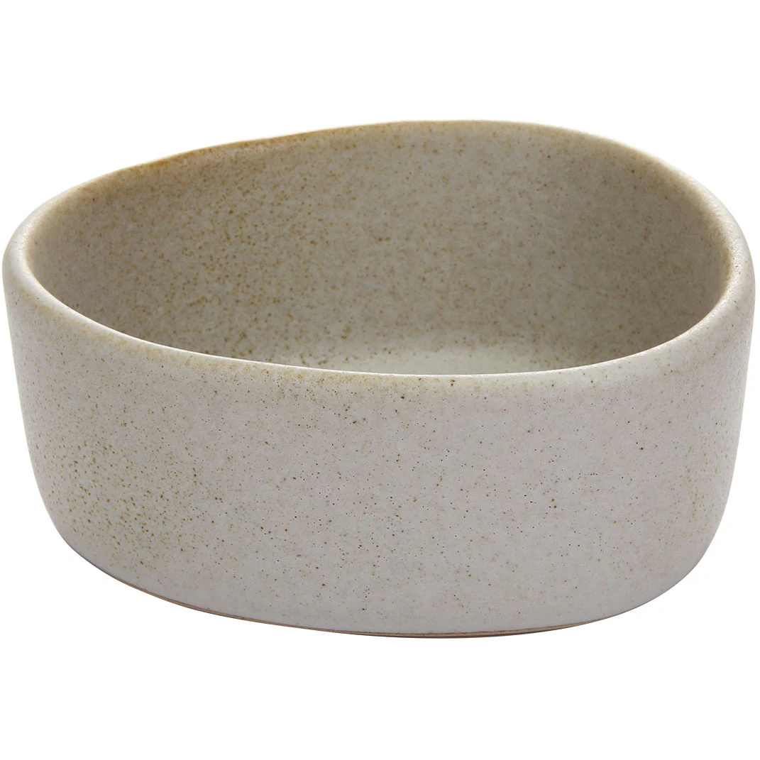 Aida Raw Sk&aring;l Organic - Serveringssk&aring;le Stent&oslash;j Sandy Beige - 14437