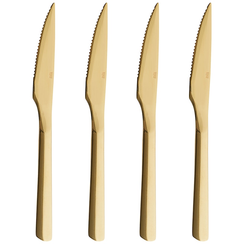 Raw Steakkniv 4-pak, Guld