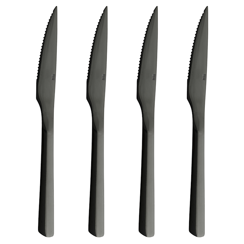 Raw Steakkniv 4-pak, Sort