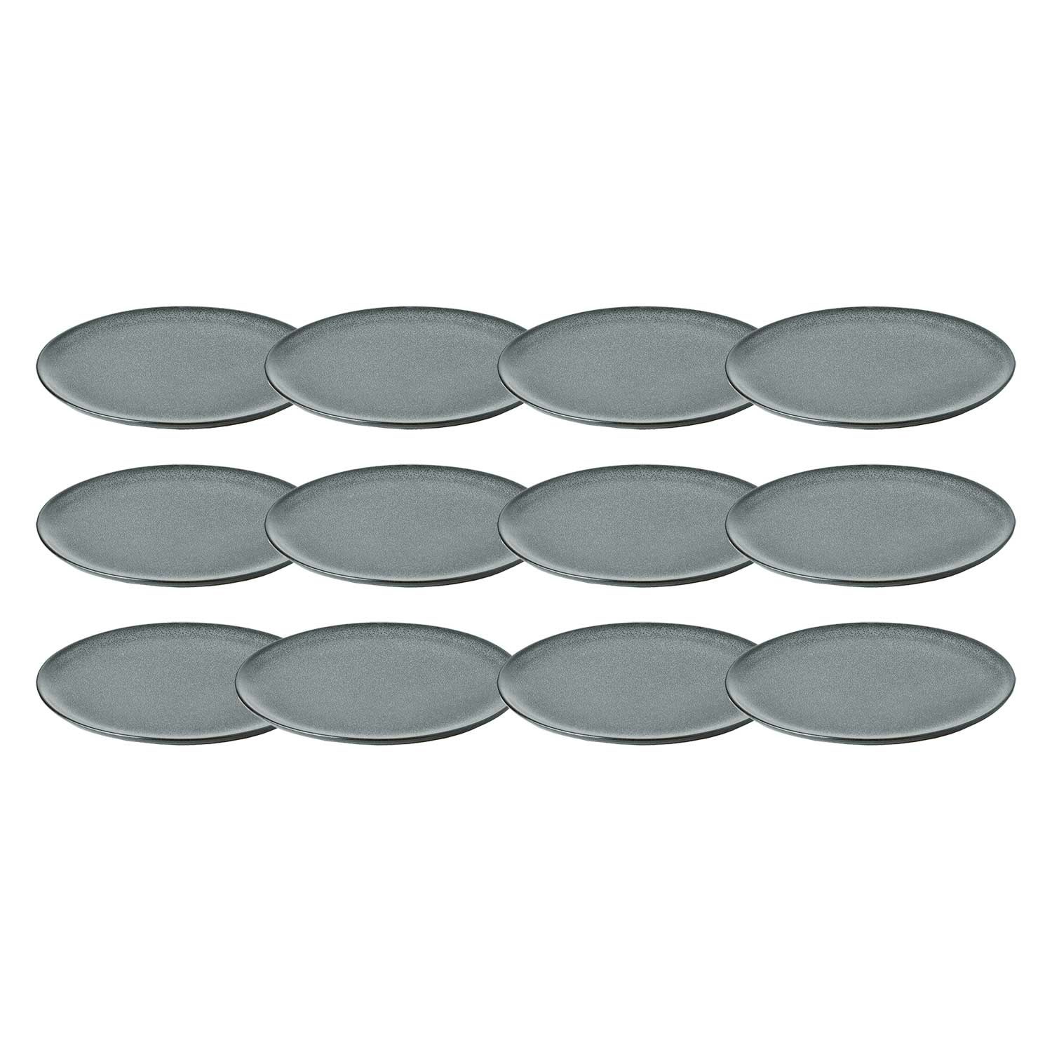 Aida Raw Tallerkener 23 Cm 12 Stk - Middagstallerkner Stent&oslash;j Northern Green - 15711-12pack