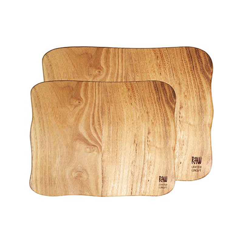 Raw Teak Skærebrætter, 2-pak