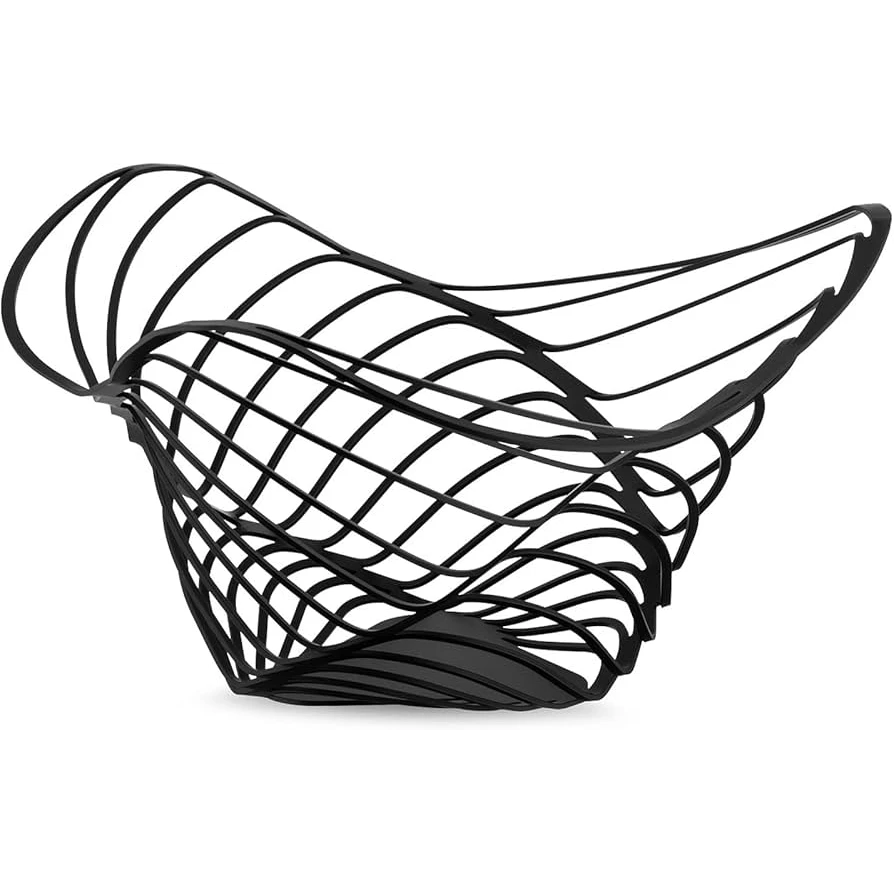 Alessi Trinity Frugtkurv 33 Cm - Frugtsk&aring;le St&aring;l Sort - ACO04/16 B