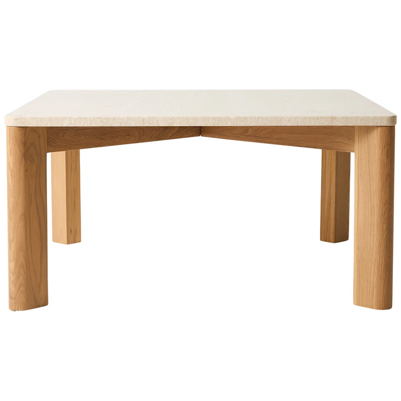 Evoke Sofabord Marmor Creme, 80x80 cm