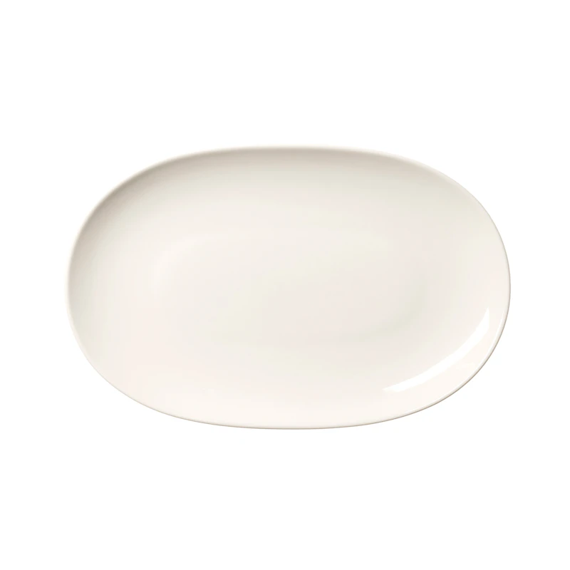 24h Oval Plade 18x28 cm, Hvid