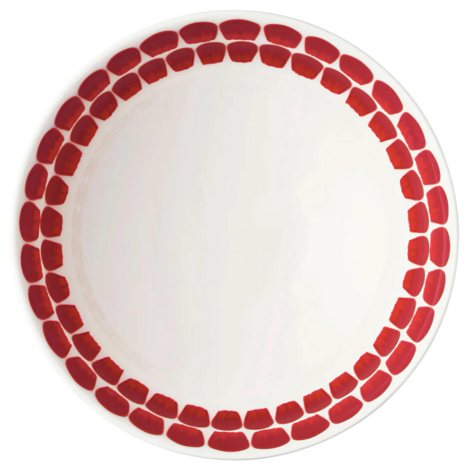 Arabia 24h Tuokio Sk&aring;l R&oslash;d 18 Cm - Serveringssk&aring;le Porcel&aelig;n Hvid - 1055228