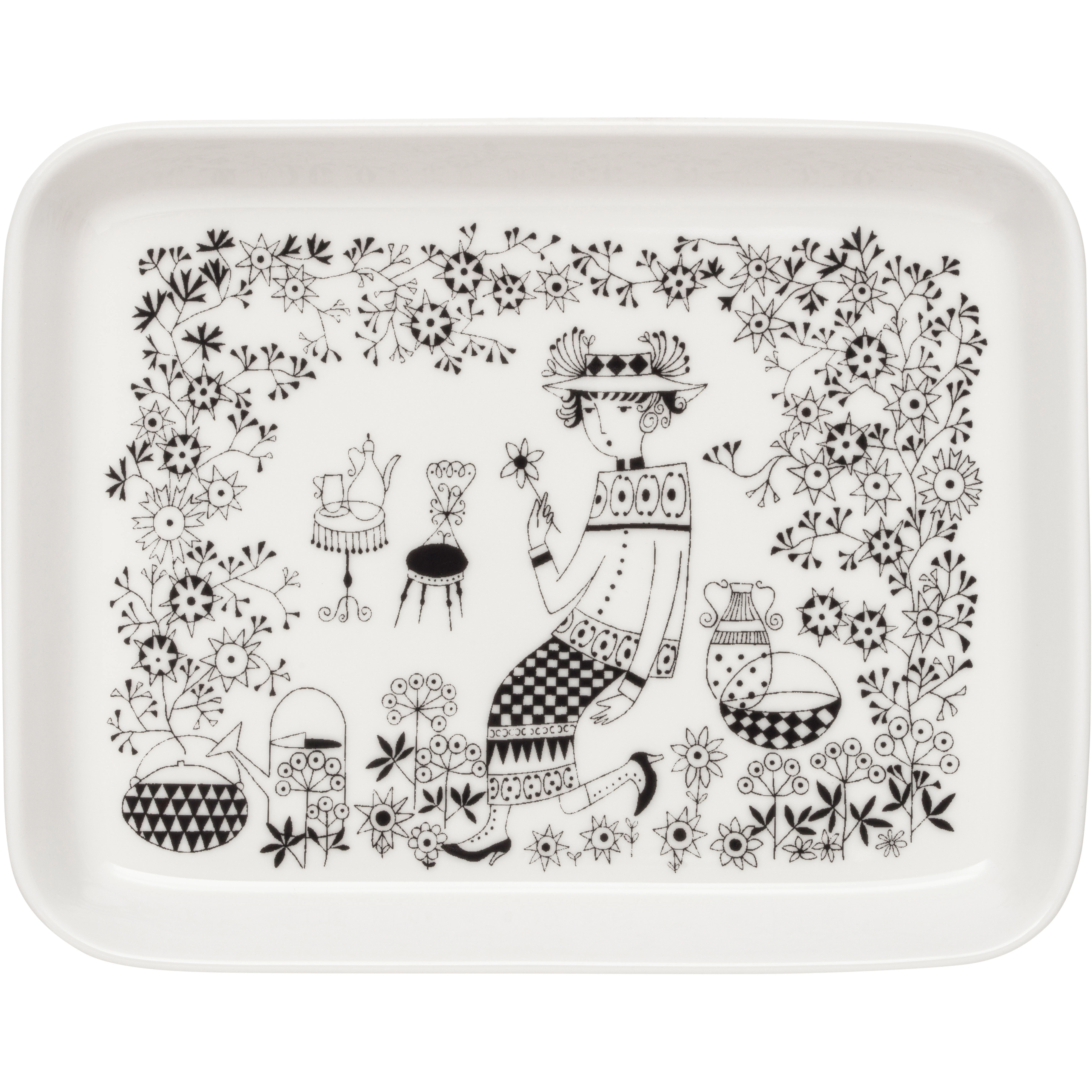 Arabia Emilia Tallerken 15x19 Cm - Asietter Vitroporcelain Hvid - 1078481