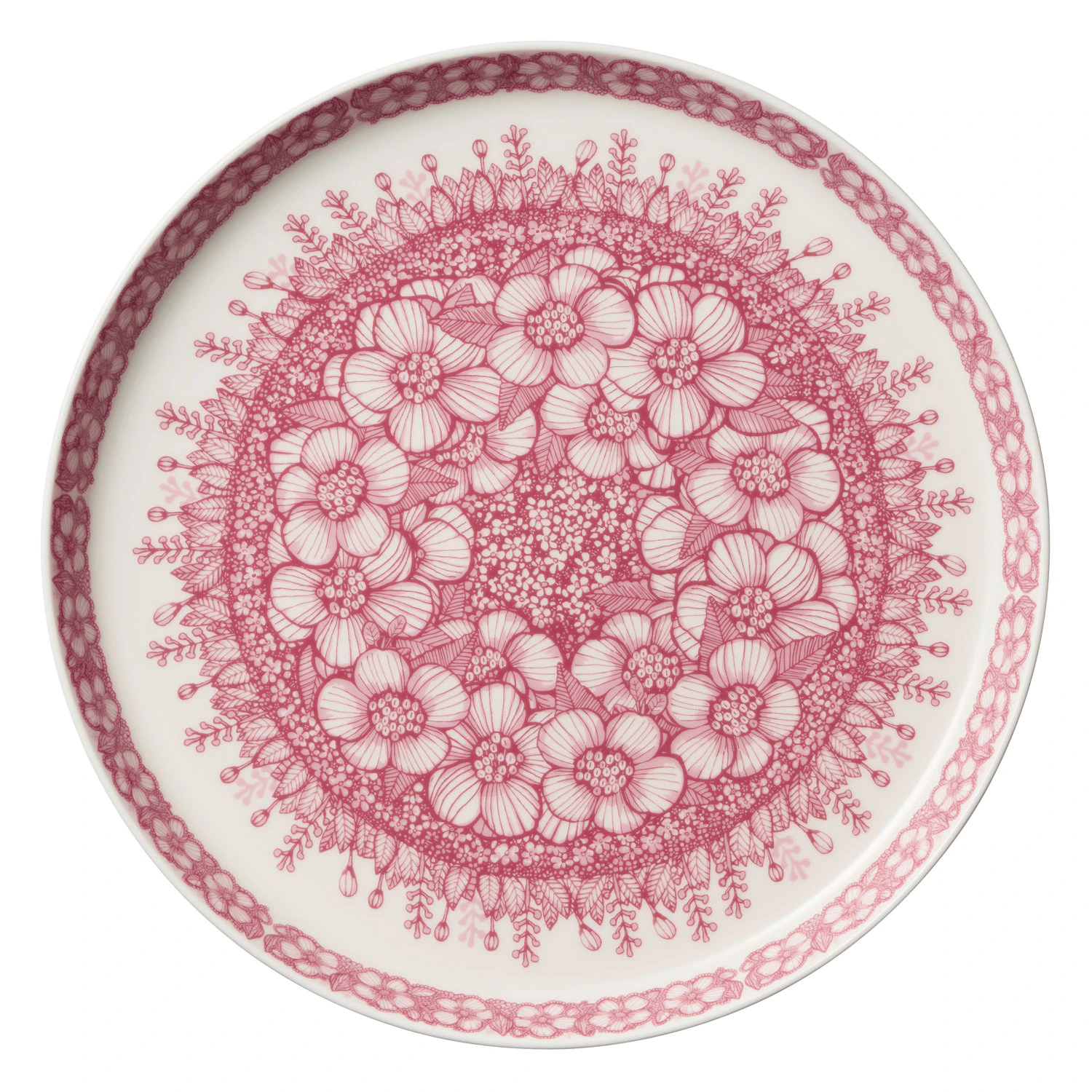 Arabia Huvila Plate 24 Cm - Middagstallerkner Porcel&aelig;n Hvid - 1027548