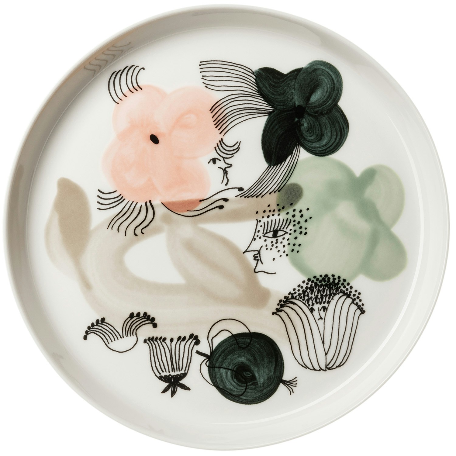 Arabia Kukkamaa Tallerken &Oslash;19 Cm - Asietter Vitroporcelain Gr&oslash;n - 1075670