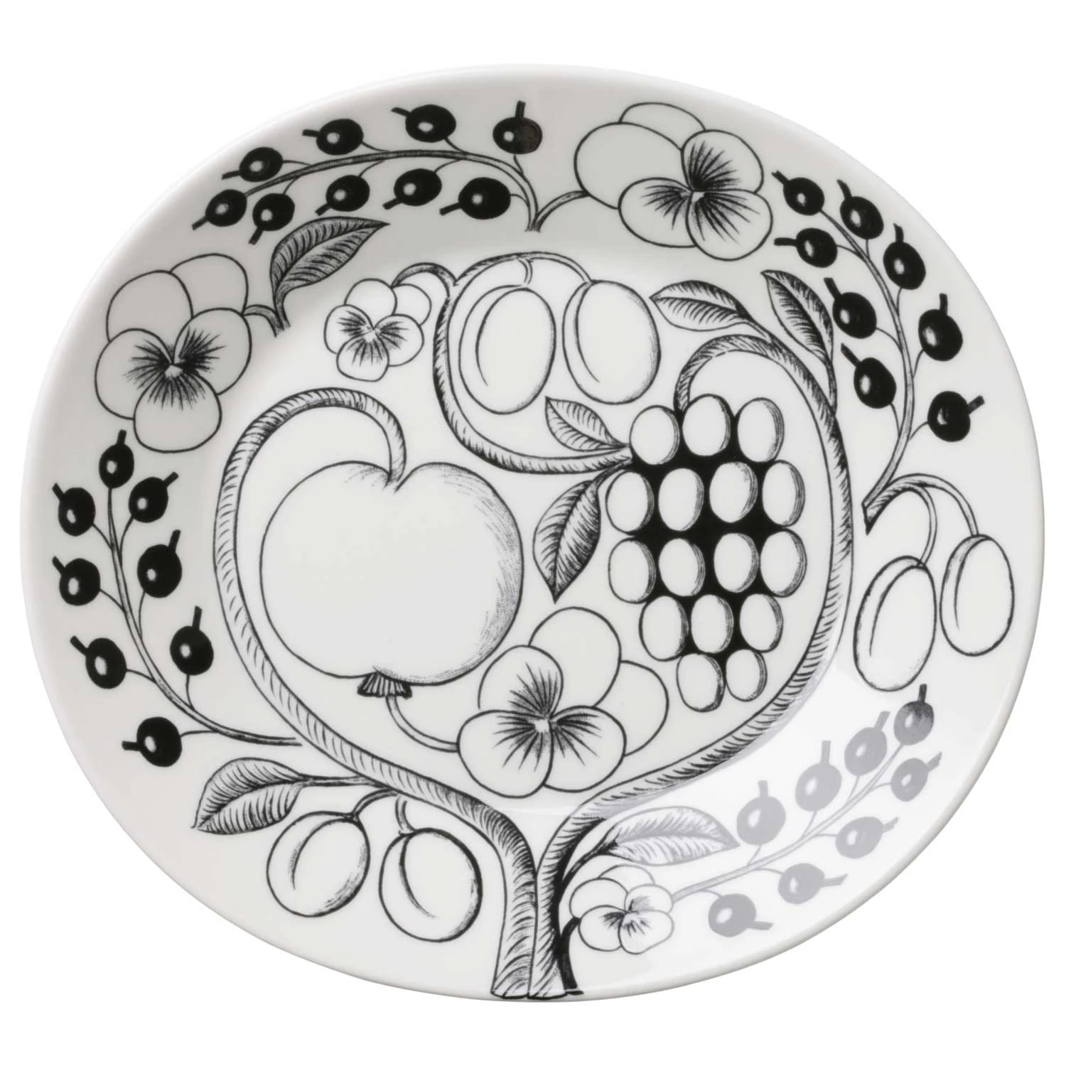 Arabia Paratiisi Oval Tallerken 25 Cm - Middagstallerkner Porcel&aelig;n Sort - 1005394