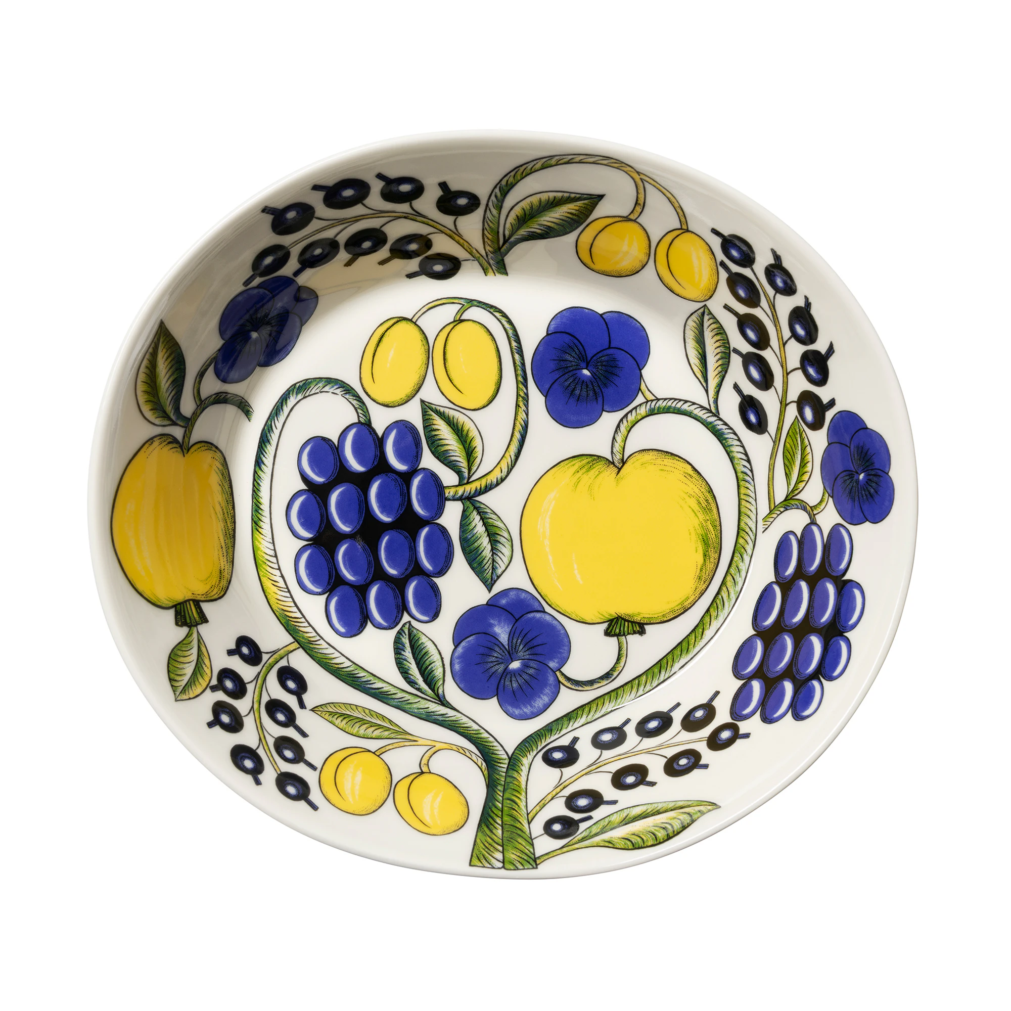 Arabia Paratiisi Sk&aring;l / Gul - Serveringssk&aring;le Vitroporcelain Bl&aring; - 1086507