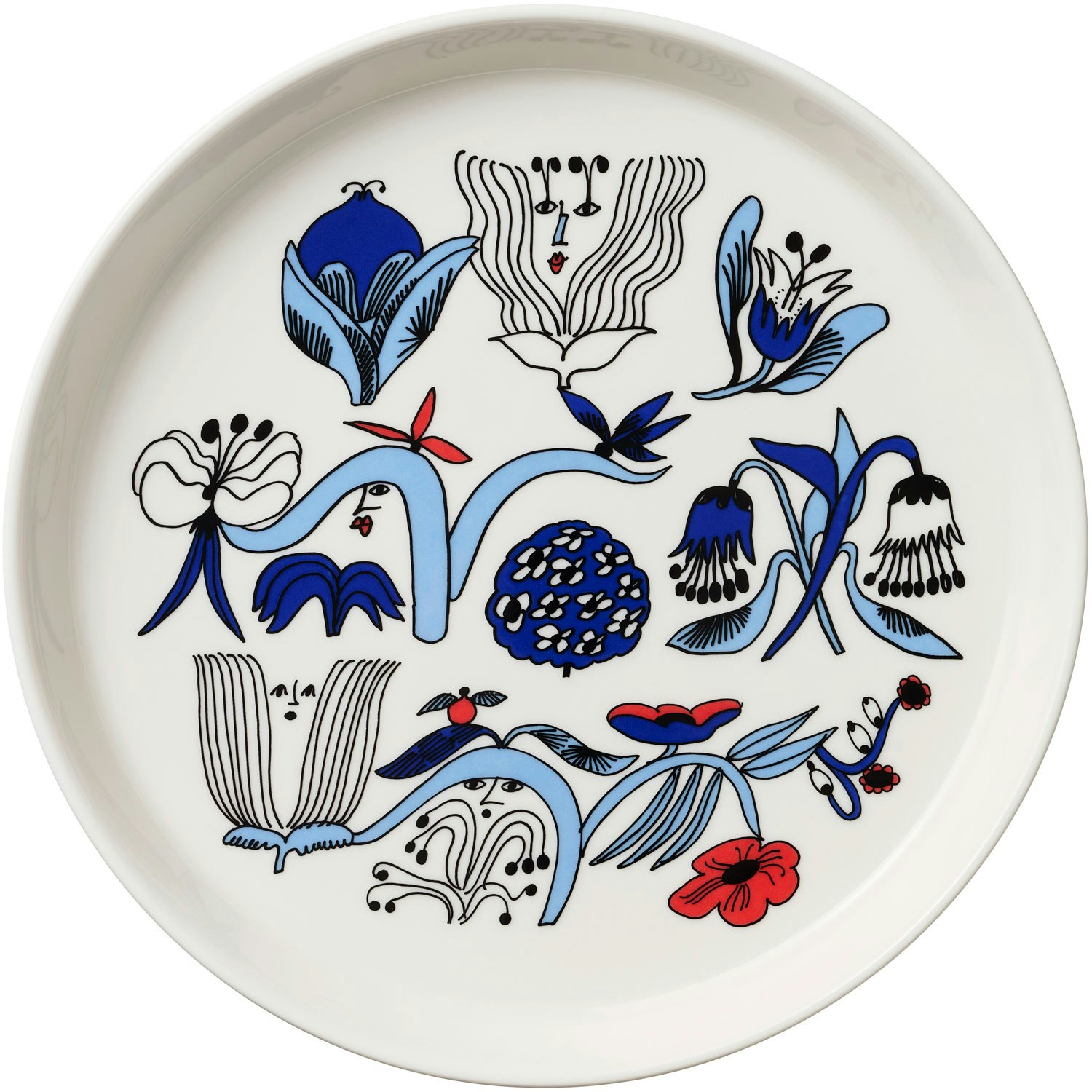 Arabia Puutarhurit Sidetallerken &Oslash;19 Cm - Asietter Porcel&aelig;n Bl&aring; - 1067070