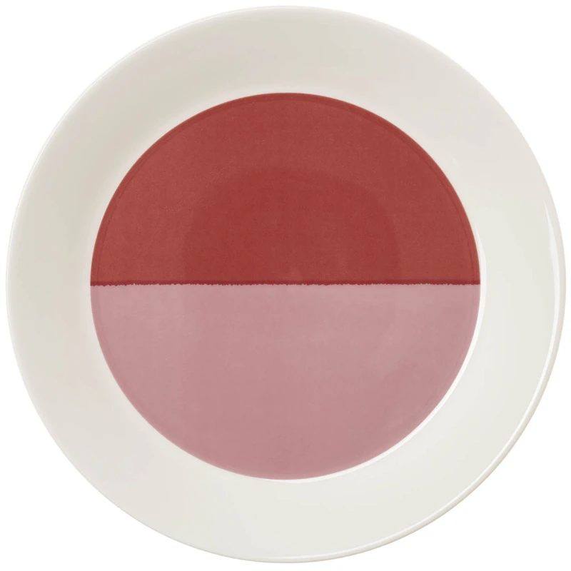 Vuokko Tallerken 21 cm, Rosa/Rød