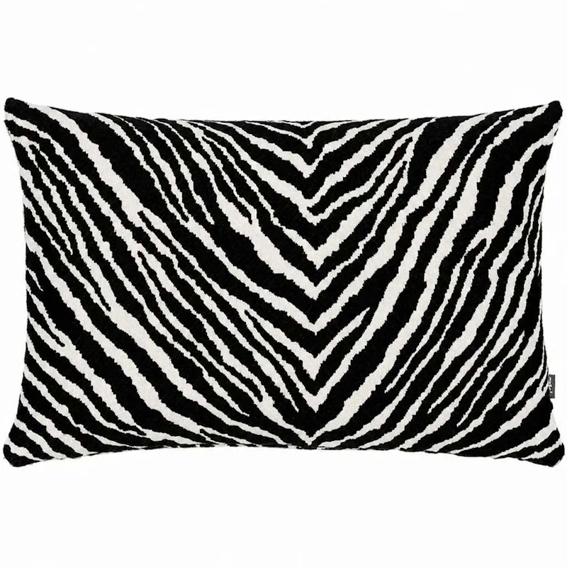 Zebra Pudebetræk 40x60 cm, Sort / Hvidt