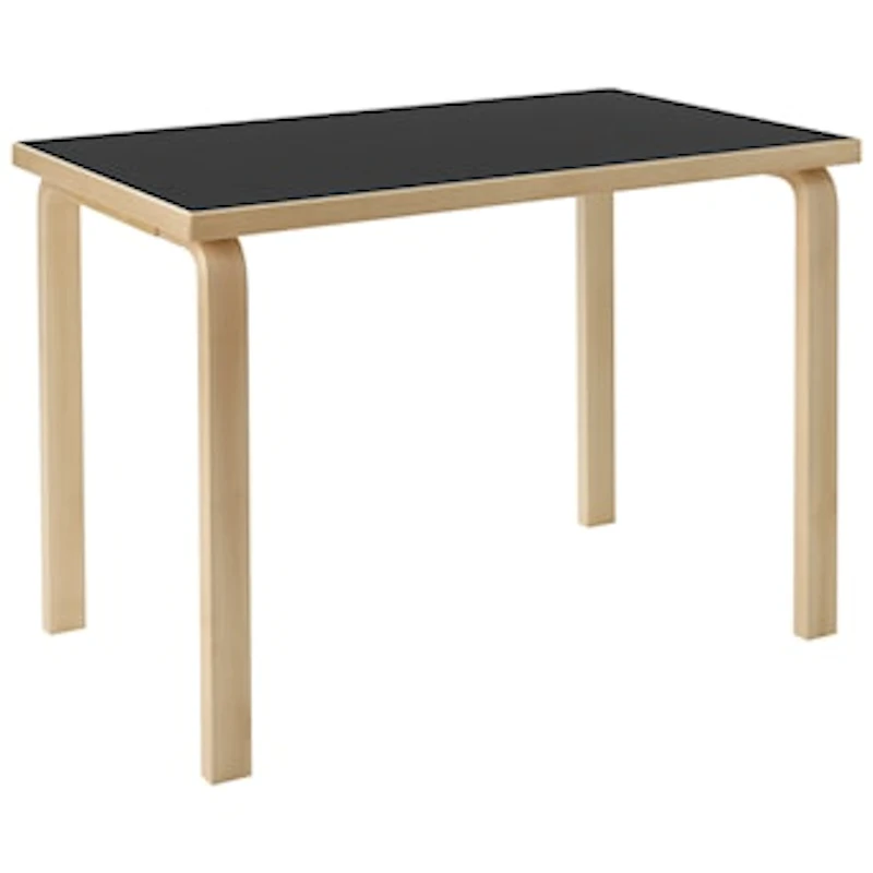 Aalto 80B Bord Rektangulær 60x100 cm, Sort Linoleum