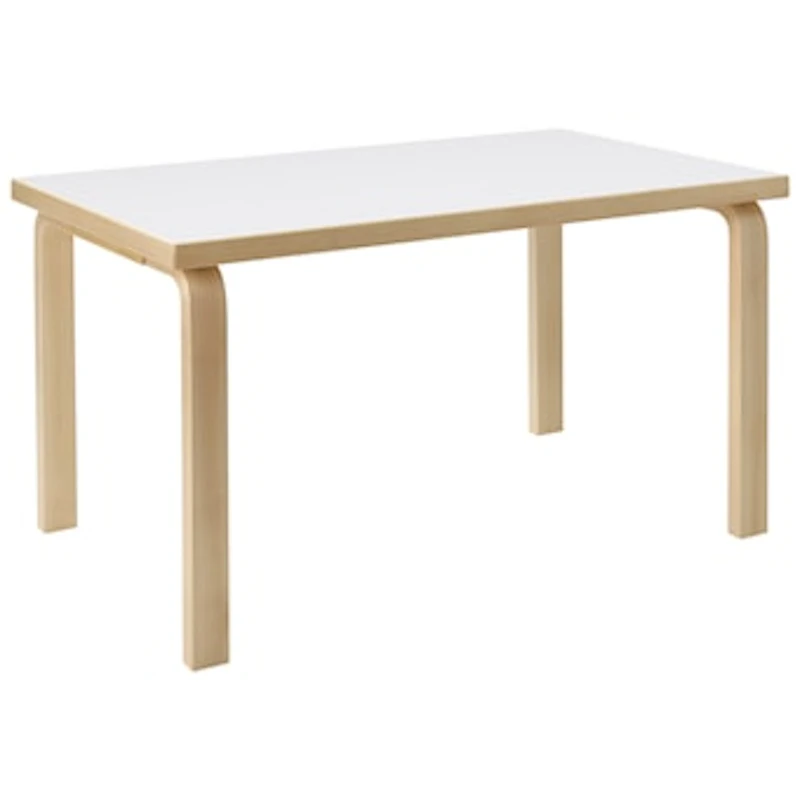 Aalto 80B Børnebord Rektangulær 60x100 cm, Hvidt Laminat