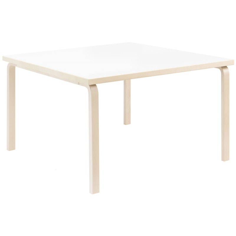 Aalto 84 Bord Firkantet 120x120 cm, Hvidt Laminat