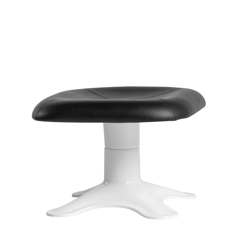 Karuselli Ottoman Fodskammel, Sort/Hvid