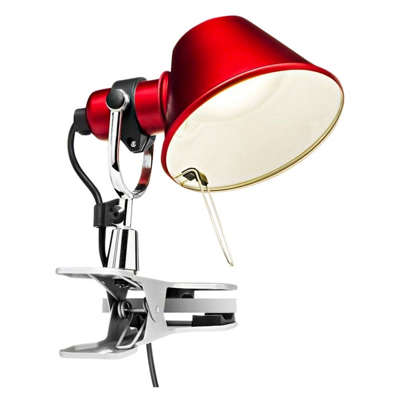 Tolomeo Micro Pinza Clamp Spotlight, Red