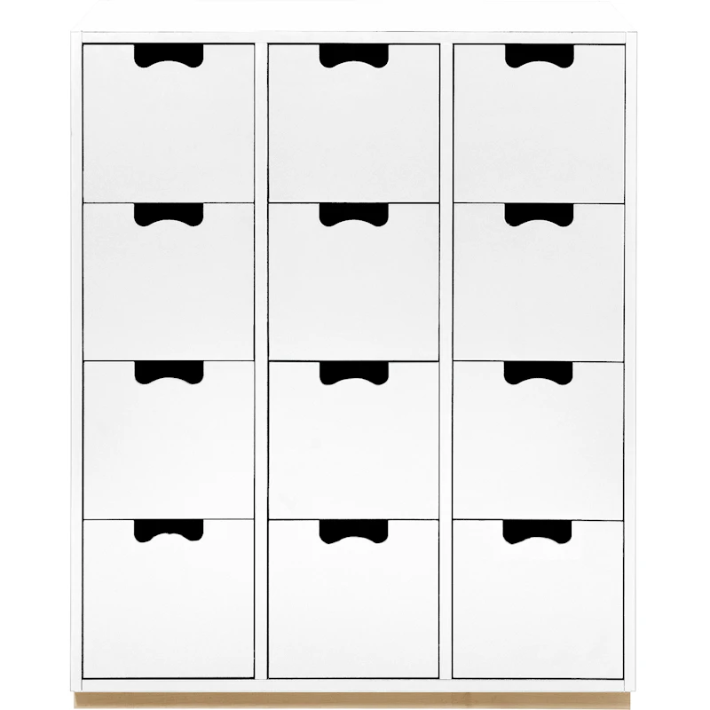 Sne B Kommode, Hvid / Eg