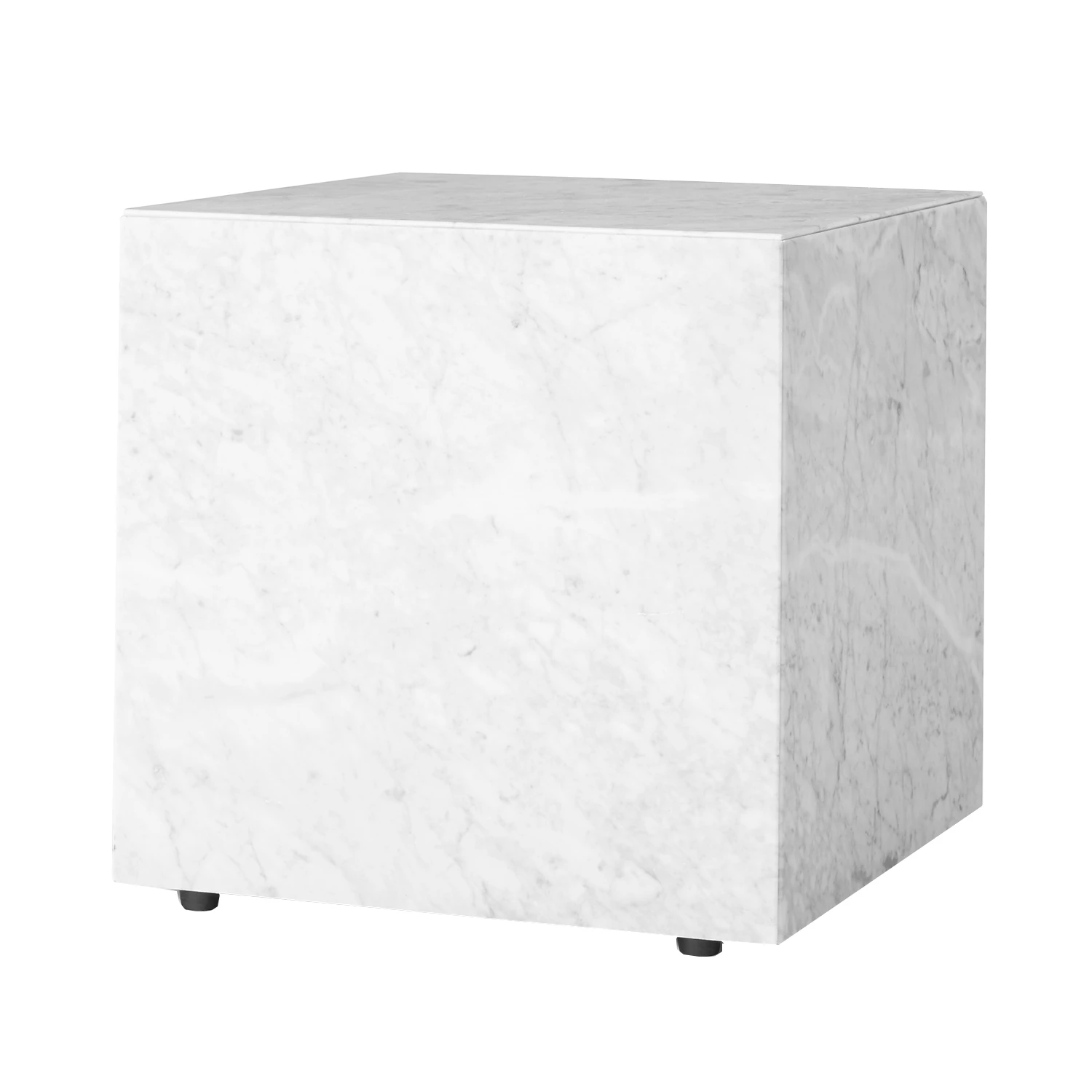 Plinth Cubic Sidebord 40x40 cm, Carrara Marmor | RoyalDesign.dk