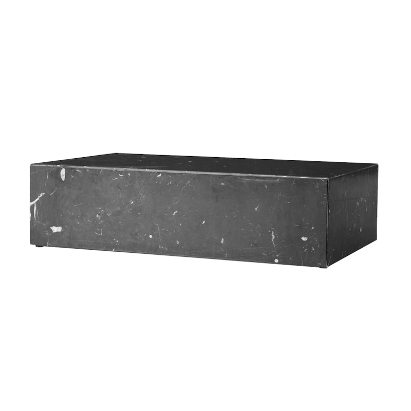 Plinth Low Sofabord 100x60 cm, Marquina Marmor