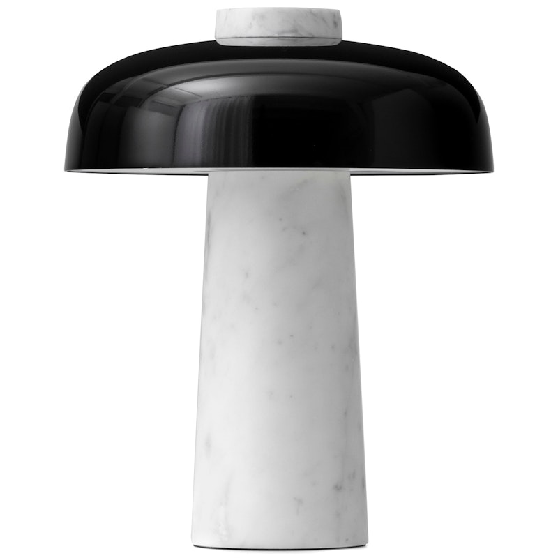 Reverse Bordlampe, Carrara / Sort