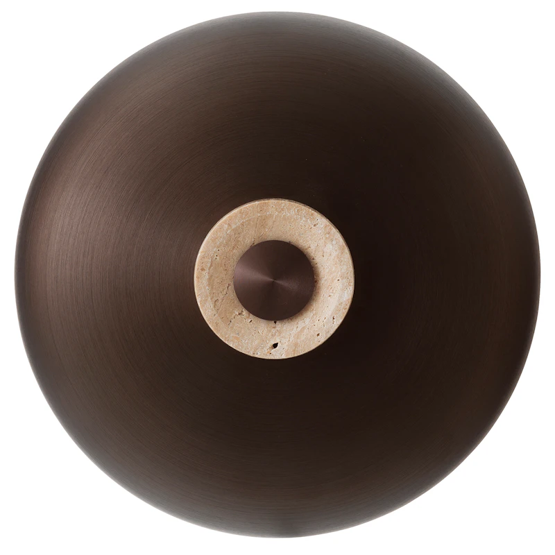 Reverse Væglampe Fast Installation, Travertin / Bronzed Brass