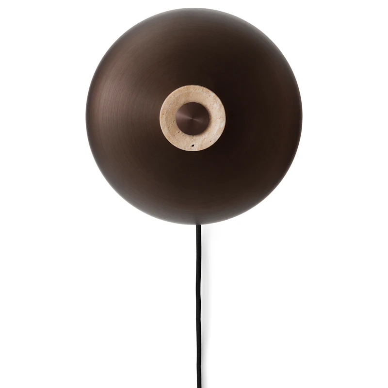 Reverse Væglampe, Travertin / Bronzeret Messing