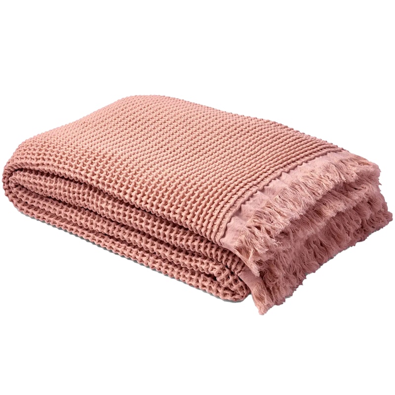 Våffla Plaid 130x200 cm, Dusty Pink