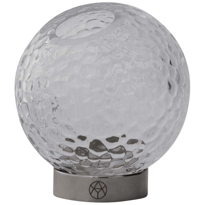 Globe Bubbles Vase Ø10 cm, Klar / Sølv