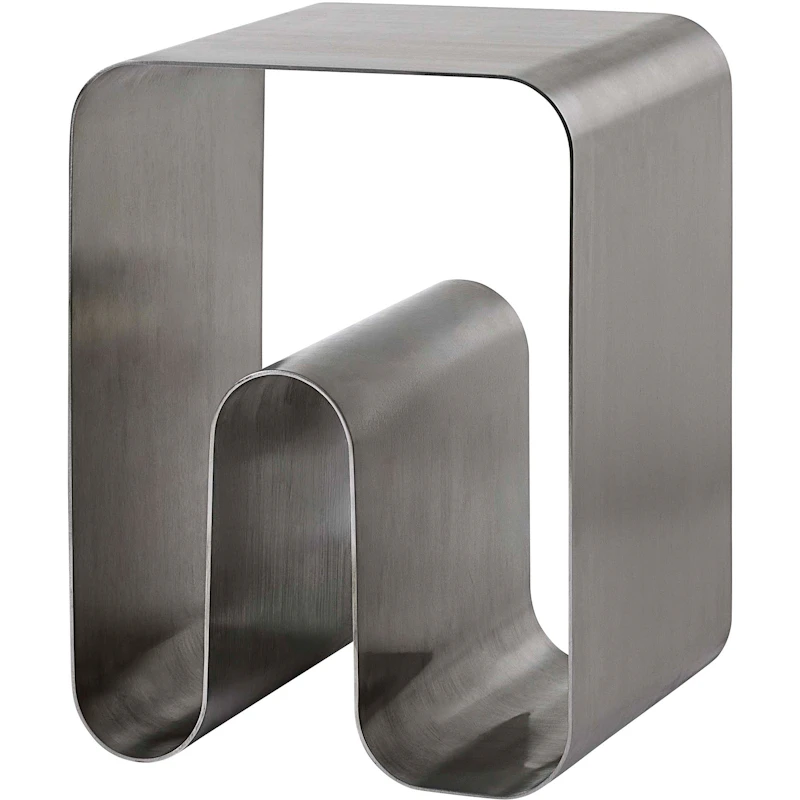 Curva Solid Taburet, Sølv