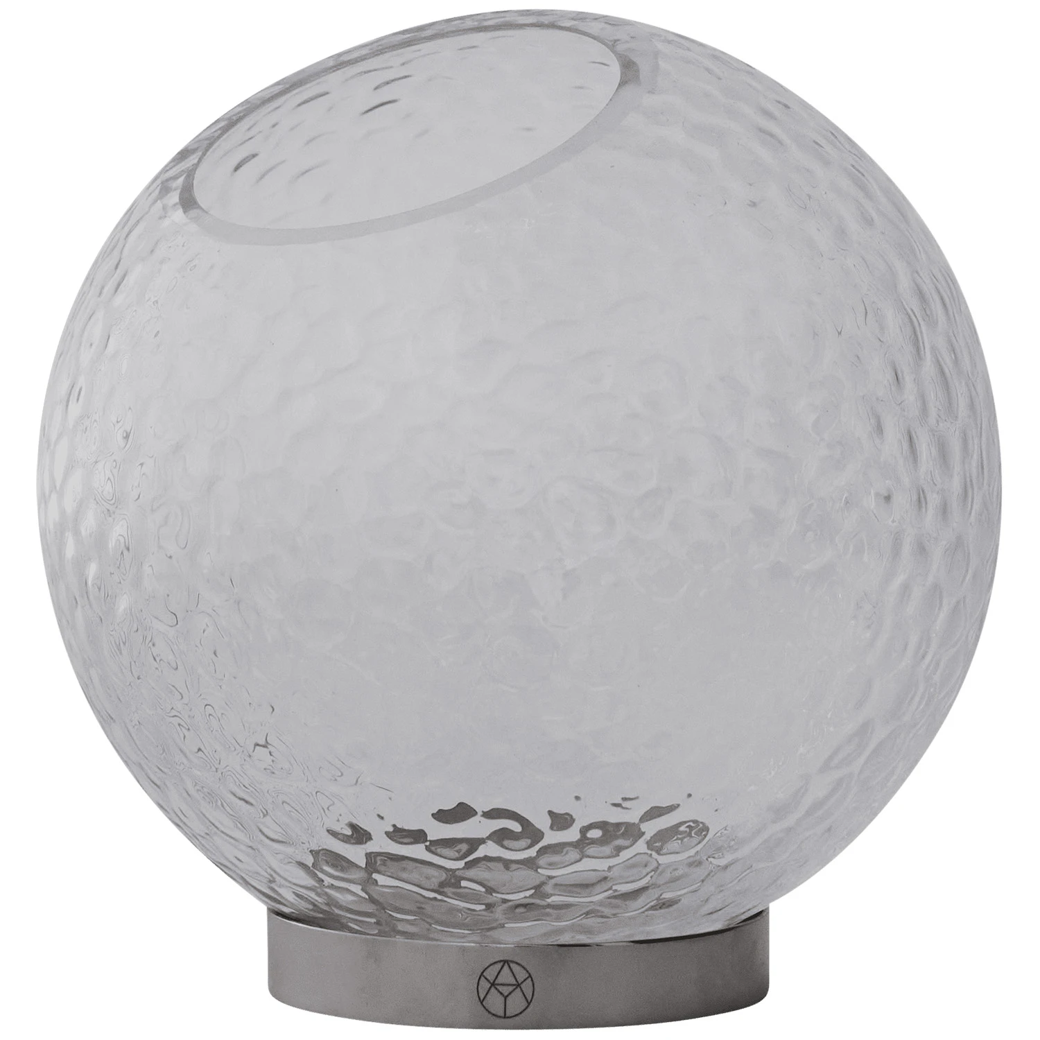 Aytm Globe Bubbles Vase &Oslash;17 Cm / S&oslash;lv - Vaser Glas Klar - 510750000011