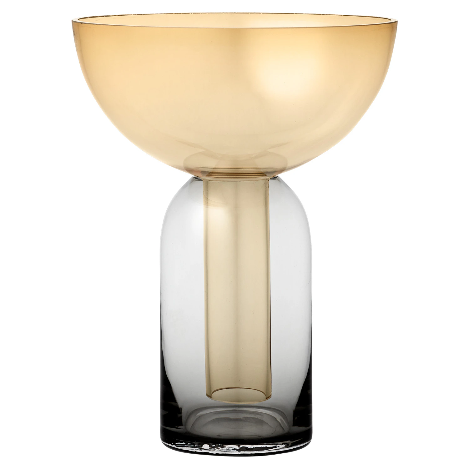 Aytm Torus Vase /amber - Vaser Glas Sort - 502809004011