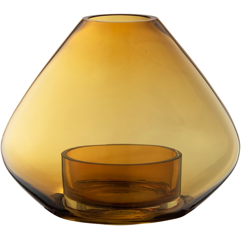 Uno Lysestage / Vase Amber Ø14,5 cm