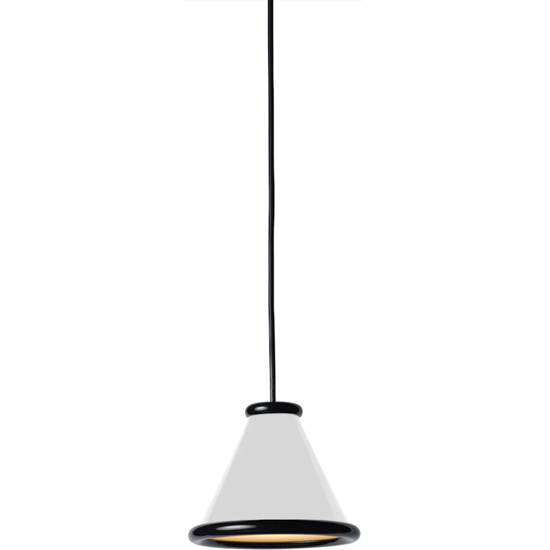 Belle Pendant Ø15, Glossy White / Glossy Black